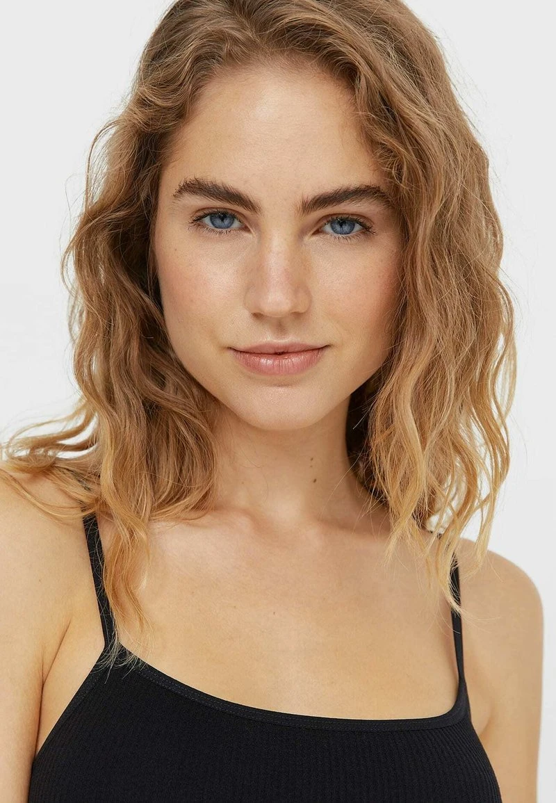 Stradivarius MIT TRÄGERN - Top - Black 4 Stradivarius MIT TRÄGERN - Top - Black – Bild 4