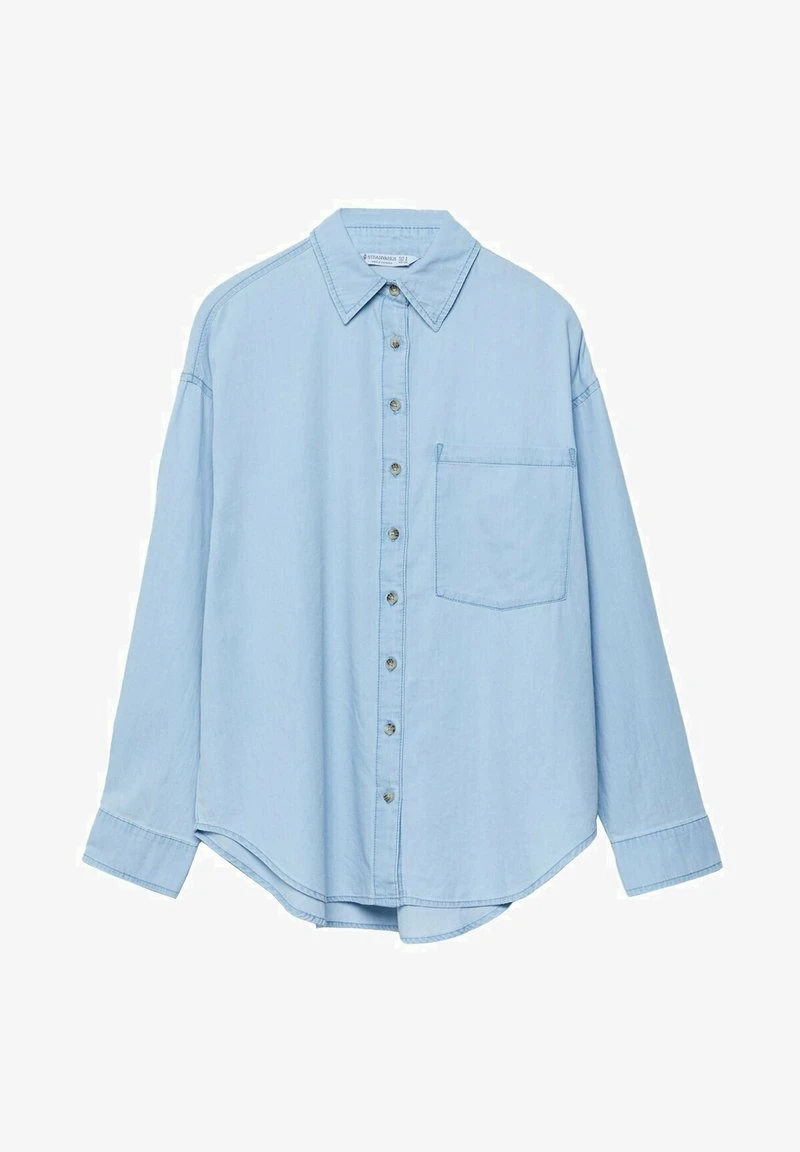 Stradivarius BASIC - Hemdbluse - Light Blue Denim 5 Stradivarius BASIC - Hemdbluse - Light Blue Denim – Bild 5