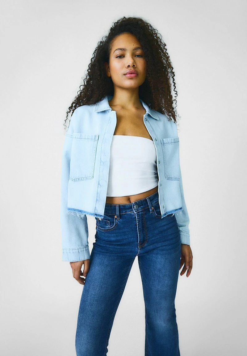 Stradivarius Jeansjacke - Light Blue Denim 1 Stradivarius Jeansjacke - Light Blue Denim