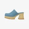 Stradivarius HIGH-HEEL WITH STUDS - Clogs - Blue Denim