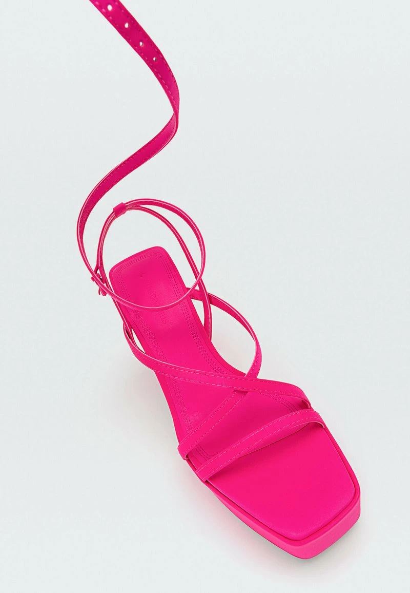 Stradivarius High Heel Sandalette - Neon Pink 5 Stradivarius High Heel Sandalette - Neon Pink – Bild 5