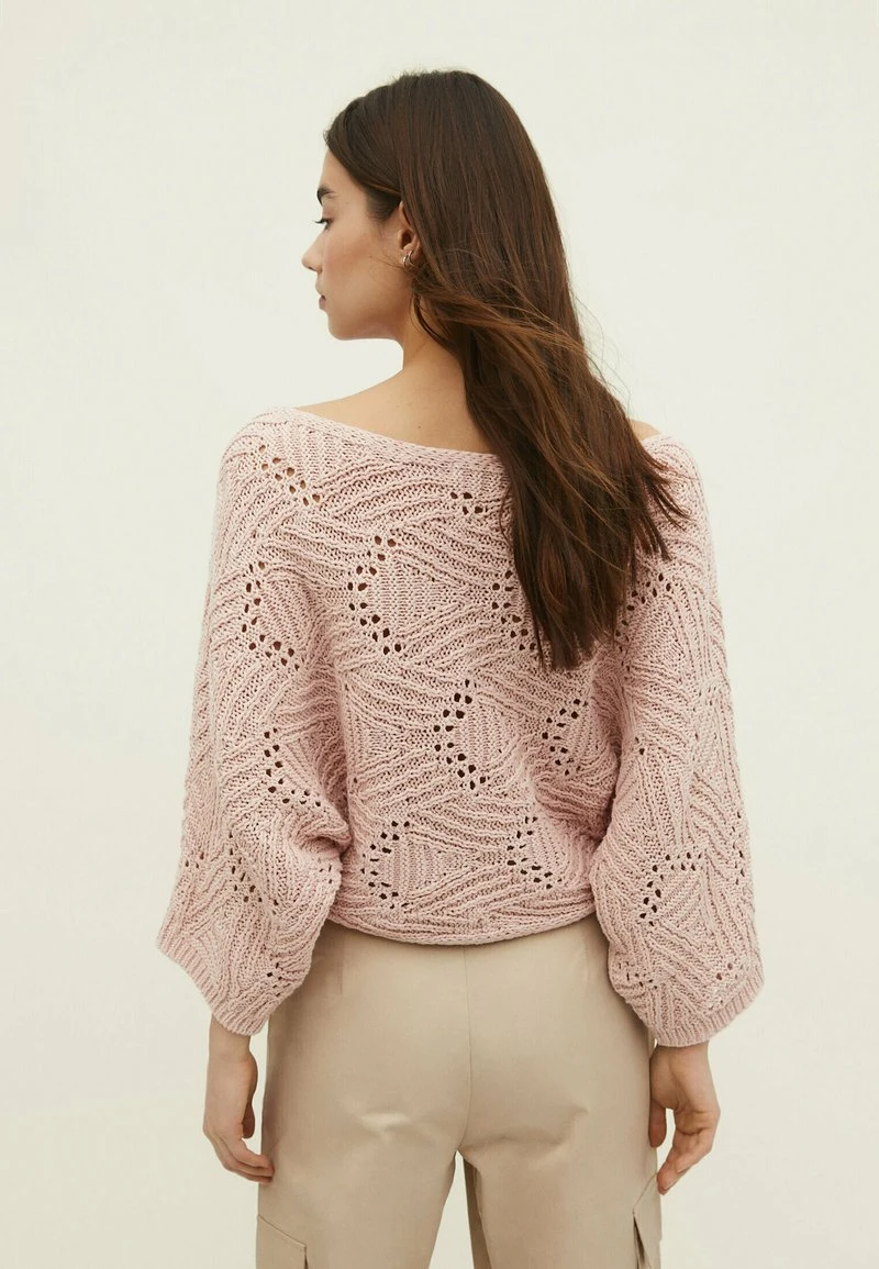 Stradivarius BATWING OPEN - Strickpullover - Light Pink 3 Stradivarius BATWING OPEN - Strickpullover - Light Pink – Bild 3
