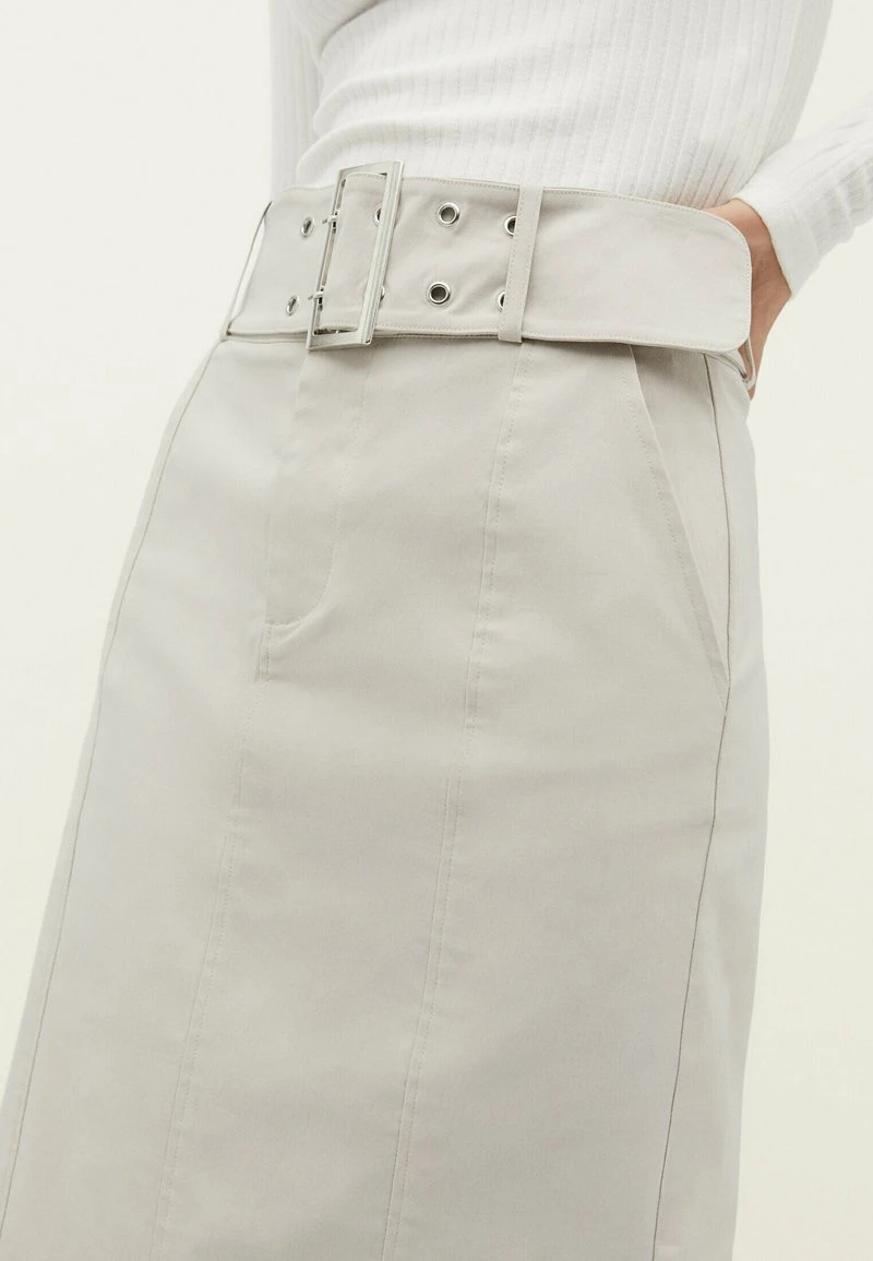 Stradivarius BELTED BENGALINE - Maxirock - Stone 4 Stradivarius BELTED BENGALINE - Maxirock - Stone – Bild 4