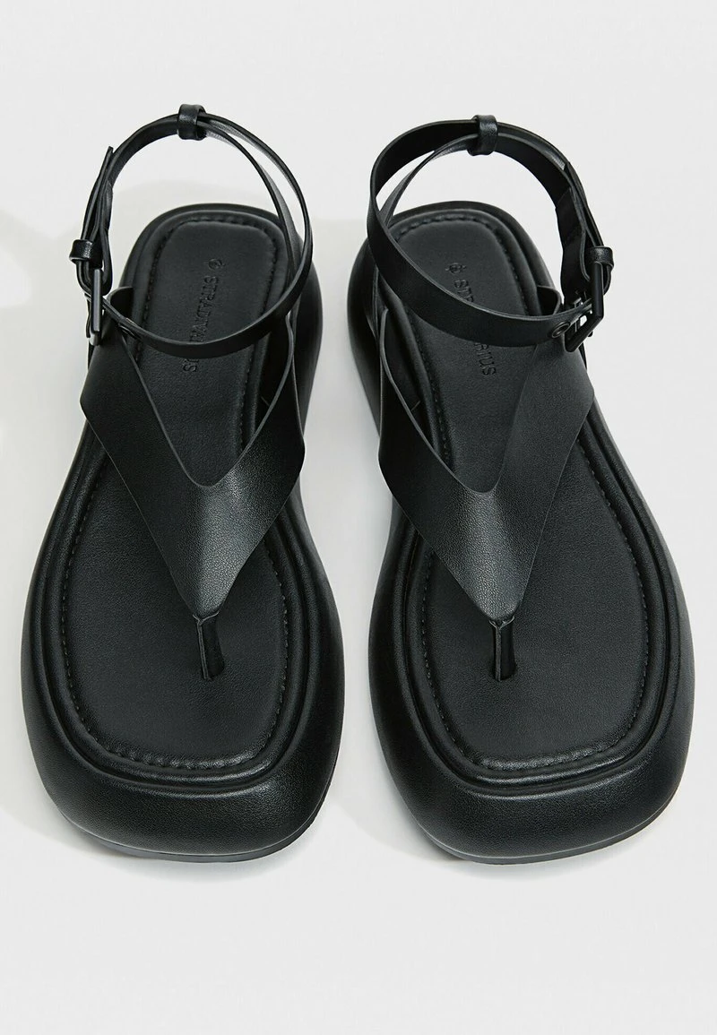 Stradivarius TIED - Riemensandalette - Black 2 Stradivarius TIED - Riemensandalette - Black – Bild 2