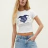 Stradivarius T-Shirt Print - Blue