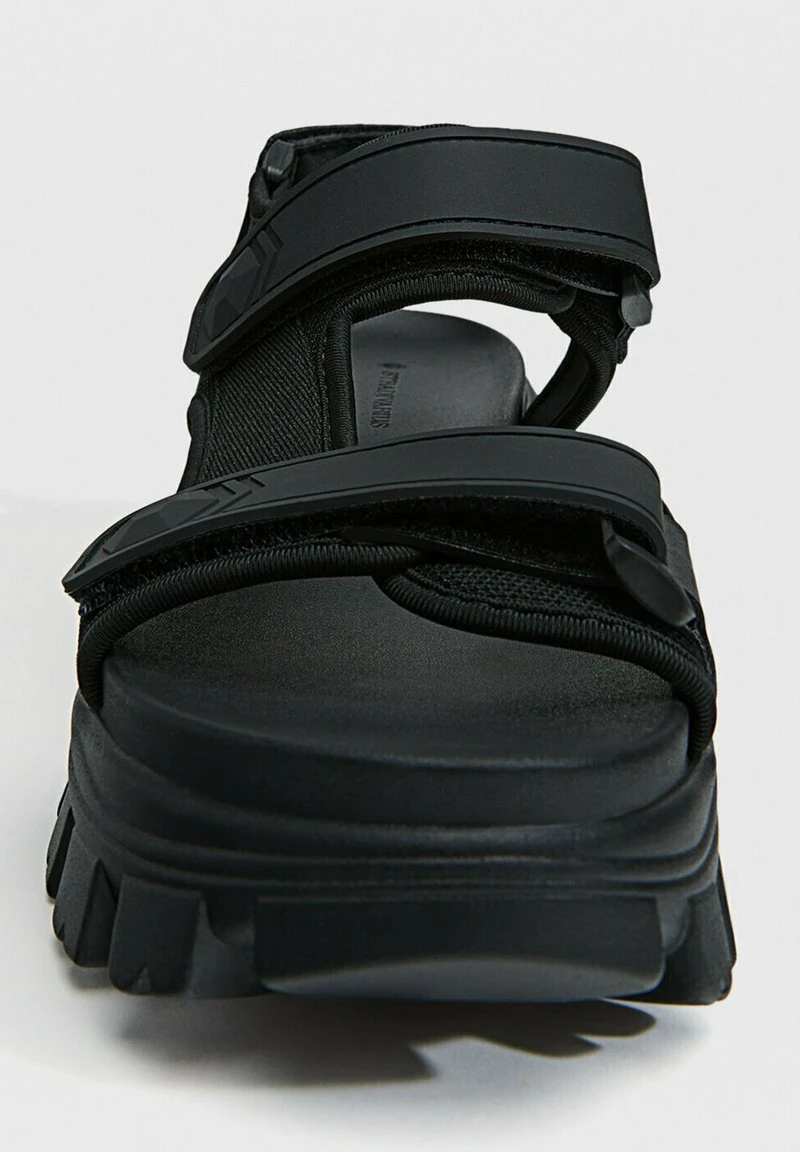 Stradivarius FLAT SPORTY - Plateausandalette - Black 6 Stradivarius FLAT SPORTY - Plateausandalette - Black – Bild 6