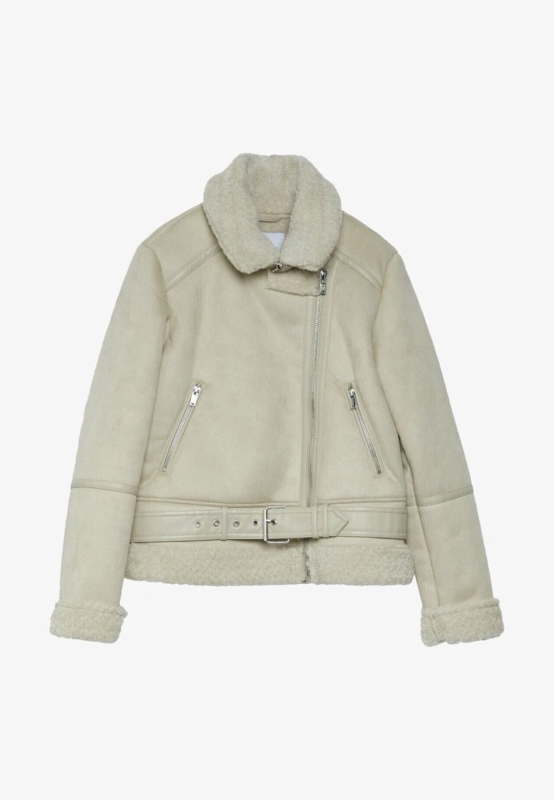 Stradivarius Kunstlederjacke - Off White 5 Stradivarius Kunstlederjacke - Off White – Bild 5