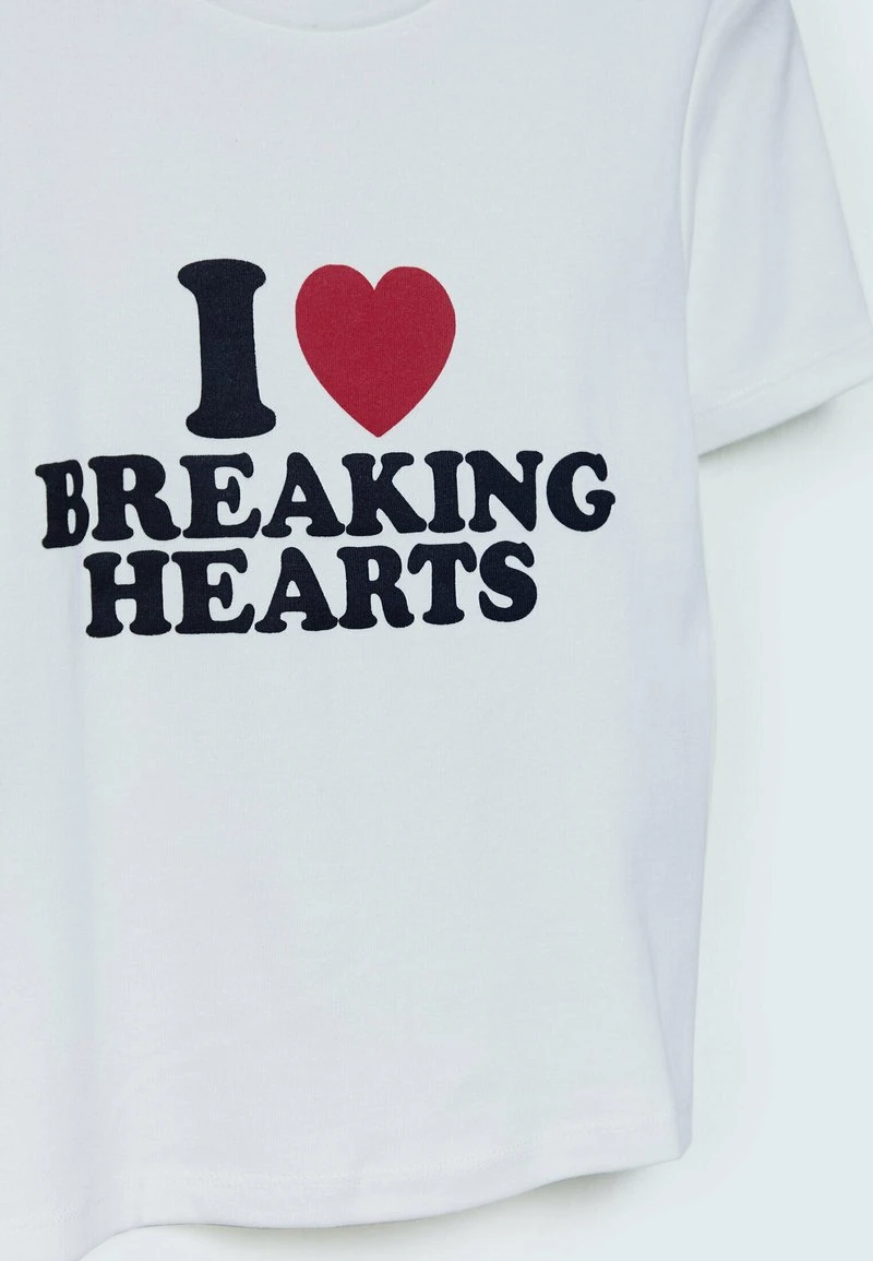 Stradivarius CROPPED - T-Shirt Print - White 6 Stradivarius CROPPED - T-Shirt Print - White – Bild 6