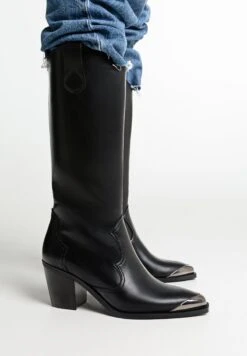 Stradivarius WITH DETAIL 19395178 - Cowboy-/Bikerboot - Black