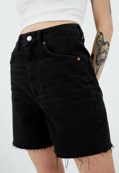 Stradivarius LONGLINE - Jeans Shorts - Black Denim 9 Stradivarius LONGLINE - Jeans Shorts - Black Denim -Stradivarius Deutschland Verkaufs-Shop 09a57146bfb84fc582eb5ada3b70ba87