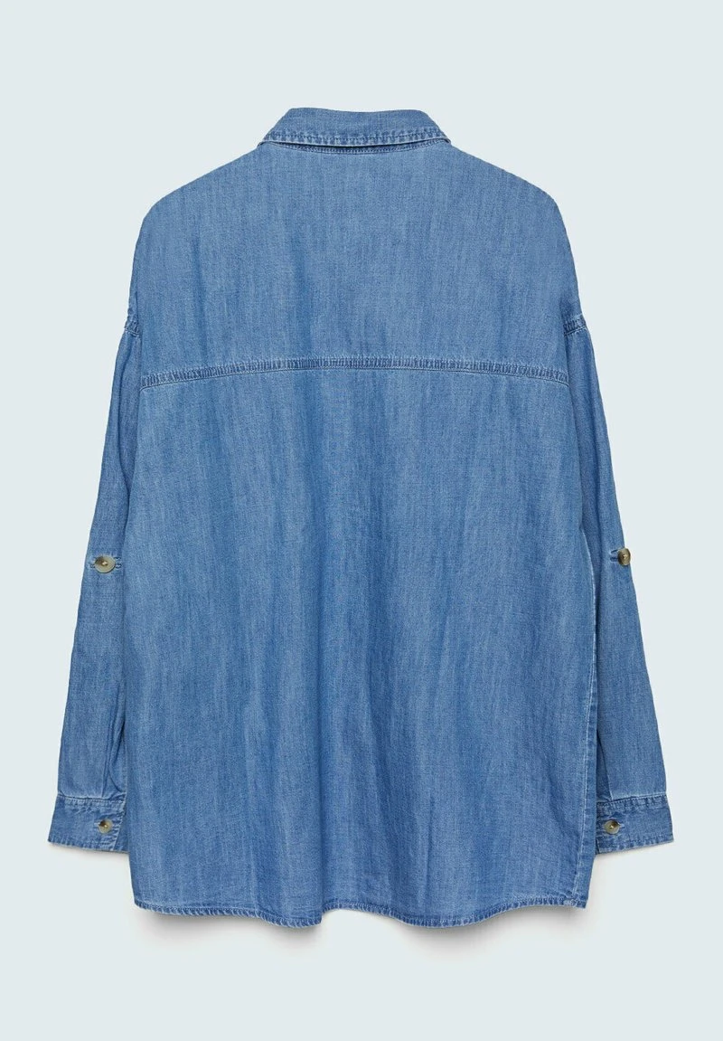 Stradivarius FLOWING - Jeansjacke - Light Blue 6 Stradivarius FLOWING - Jeansjacke - Light Blue – Bild 6