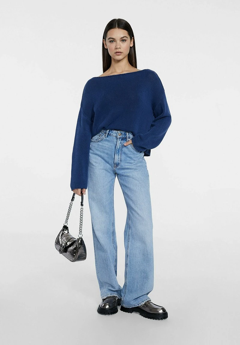 Stradivarius DROP SLEEVE - Strickpullover - Royal Blue 2 Stradivarius DROP SLEEVE - Strickpullover - Royal Blue – Bild 2