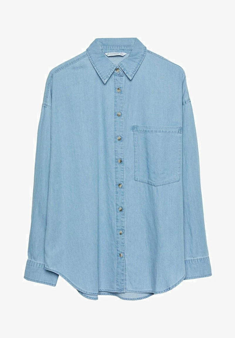 Stradivarius BASIC - Hemdbluse - Light Blue 5 Stradivarius BASIC - Hemdbluse - Light Blue – Bild 5