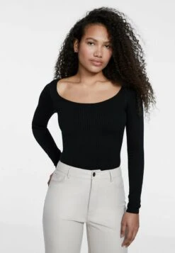 Stradivarius STRAPPY WITH OPEN BACK - Langarmshirt - Black