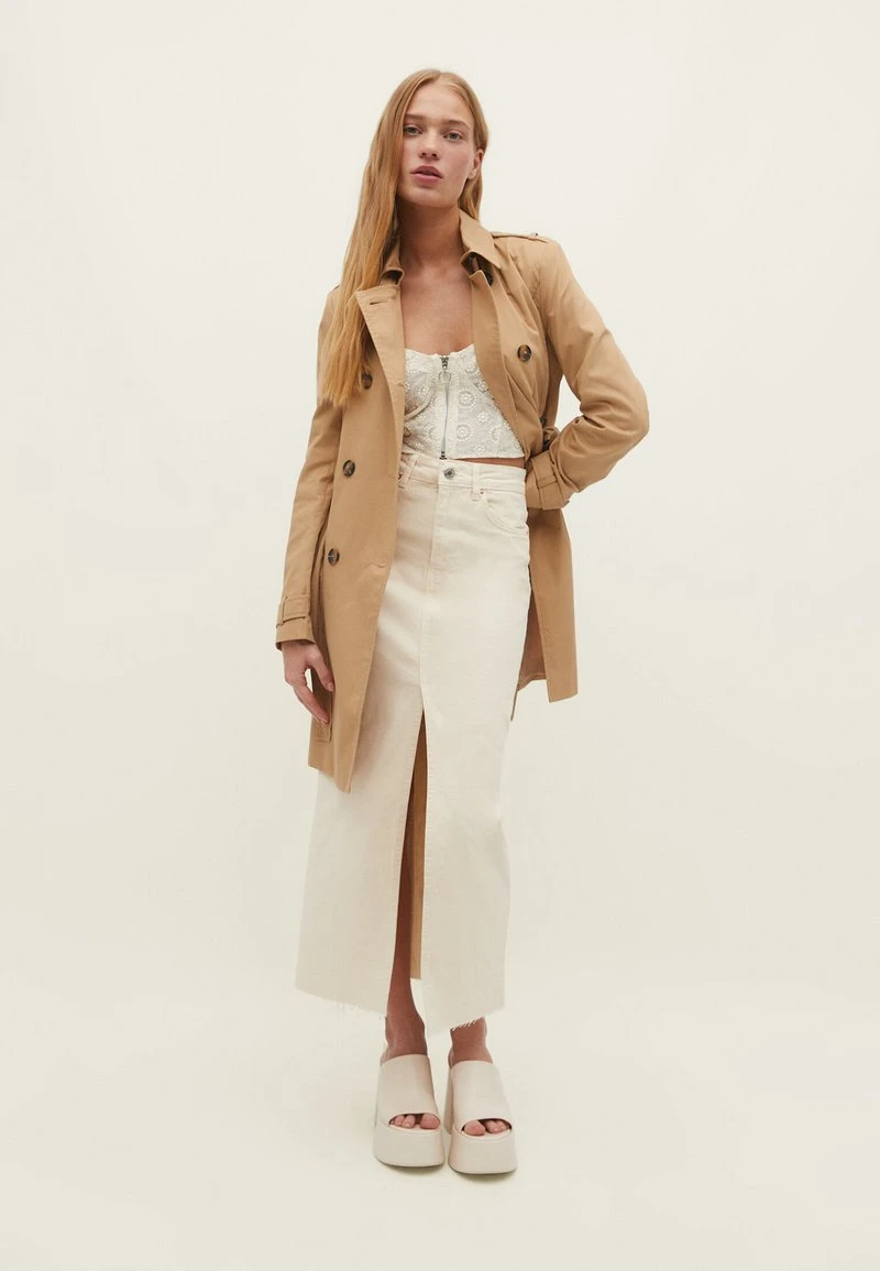 Stradivarius Trenchcoat - Ochre 2 Stradivarius Trenchcoat - Ochre – Bild 2