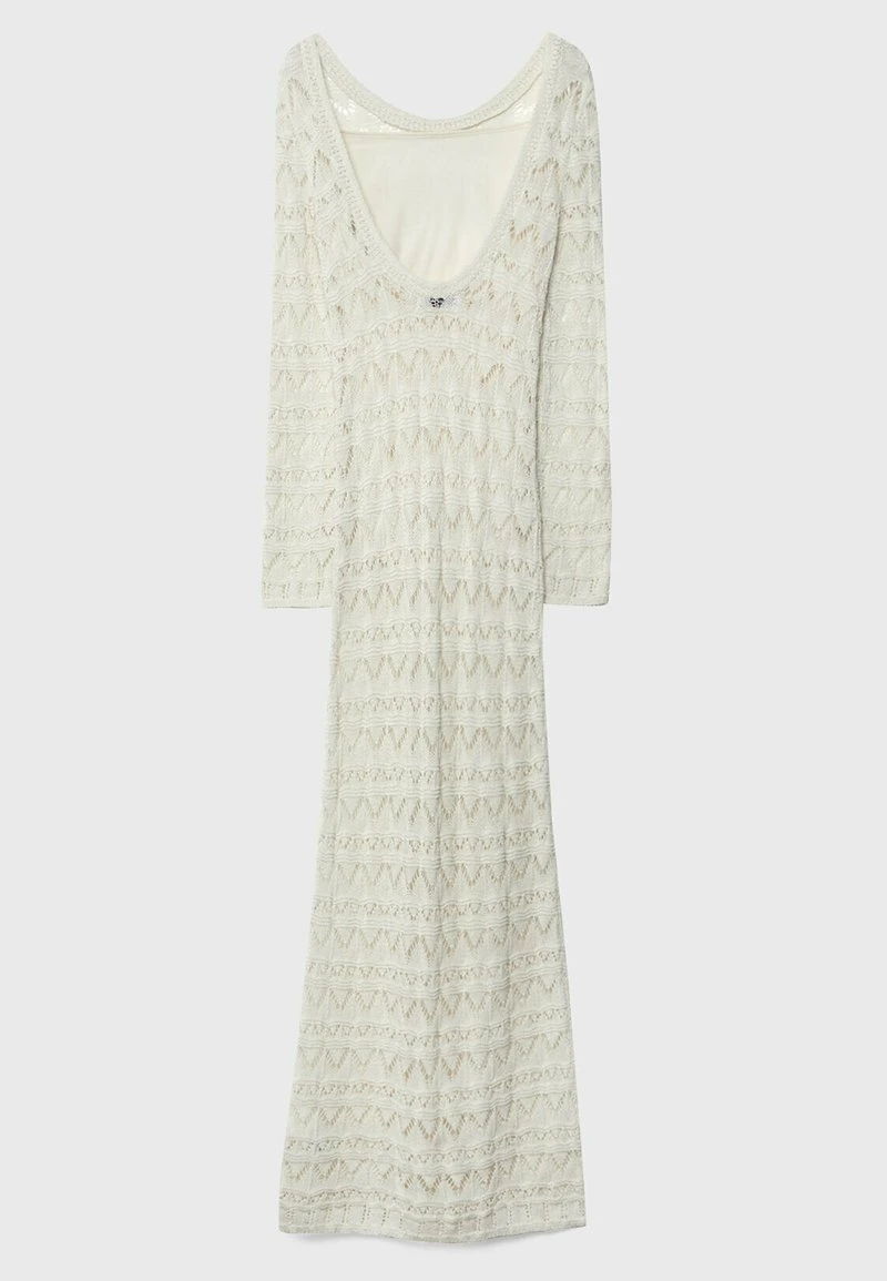 Stradivarius LONG OPEN - Maxikleid - Beige 6 Stradivarius LONG OPEN - Maxikleid - Beige – Bild 6