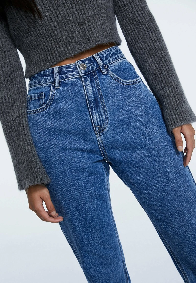 Stradivarius Jeans Straight Leg - Darkblue Denim 4 Stradivarius Jeans Straight Leg - Darkblue Denim – Bild 4