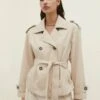 Stradivarius WITH BELT - Trenchcoat - Stone