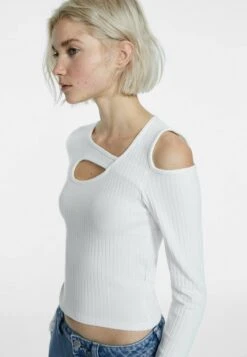 Stradivarius CUT-OUT - Langarmshirt - Off White -Stradivarius Deutschland Verkaufs-Shop 0dbefa909e144d999424881f8501b9fb