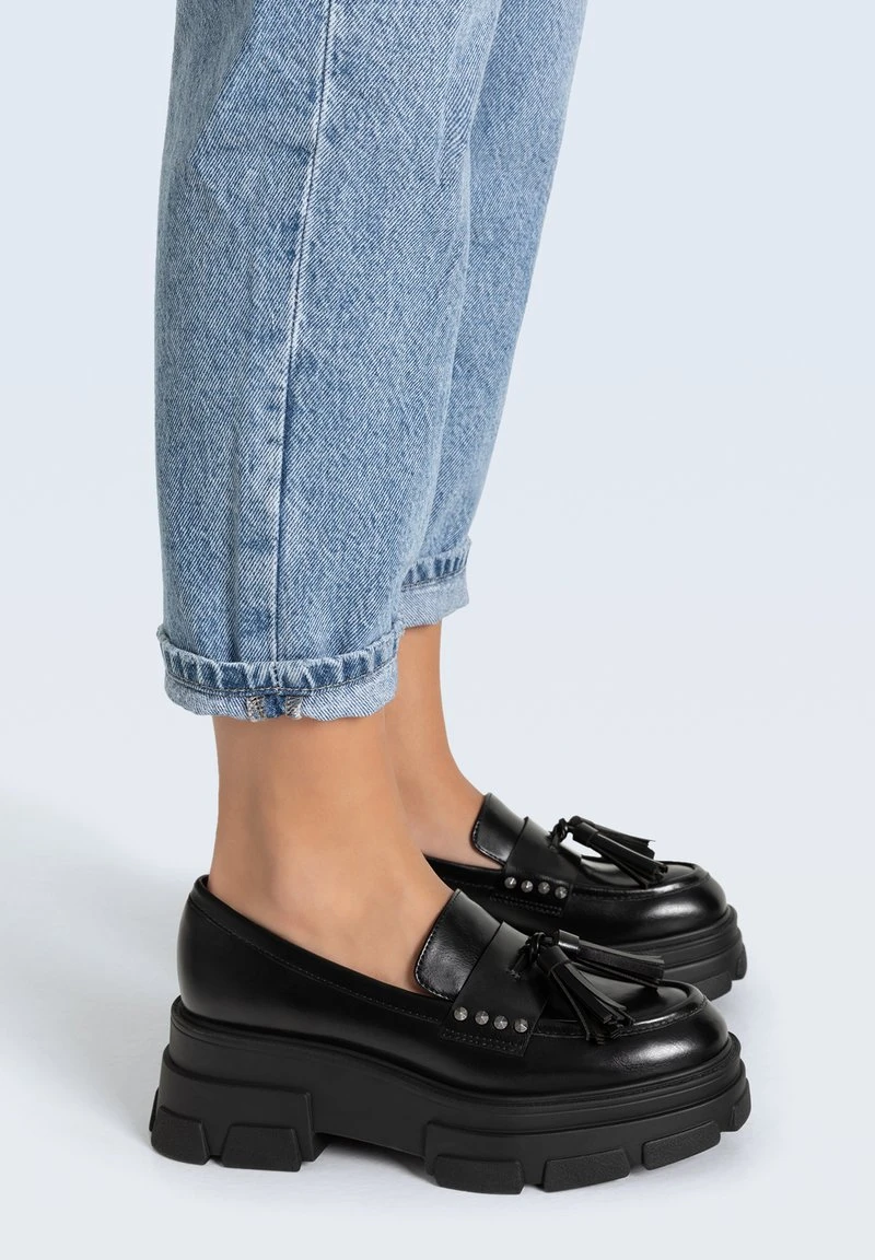 Stradivarius MIT VERZIERUNG - Slipper - Black 6 Stradivarius MIT VERZIERUNG - Slipper - Black – Bild 6