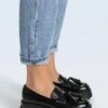 Stradivarius MIT VERZIERUNG - Slipper - Black