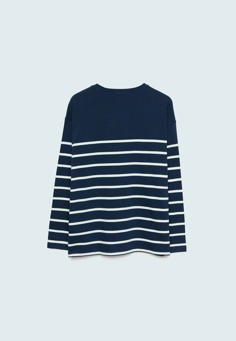 Stradivarius MIT STREIFEN - Langarmshirt - Dark Blue 6 Stradivarius MIT STREIFEN - Langarmshirt - Dark Blue – Bild 6