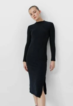 Stradivarius WEICHES - Strickkleid - Black