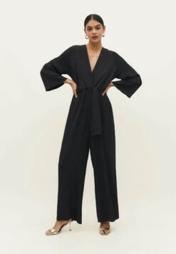 Stradivarius TEXTURED - Jumpsuit - Black