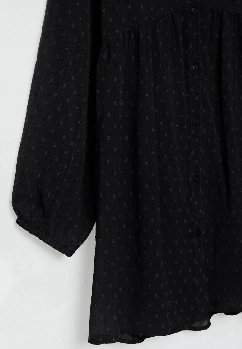 Stradivarius MIT MAOKRAGEN - Blusenkleid - Black 6 Stradivarius MIT MAOKRAGEN - Blusenkleid - Black – Bild 6