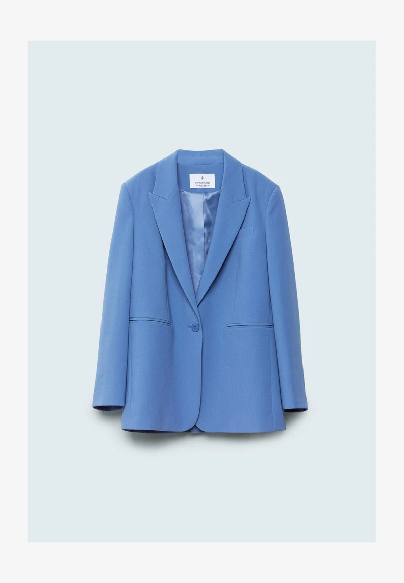 Stradivarius MIT KNOPF - Kurzmantel - Blue 5 Stradivarius MIT KNOPF - Kurzmantel - Blue – Bild 5