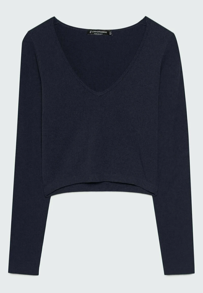 Stradivarius MIT V-AUSSCHNITT - Langarmshirt - Neon Blue 6 Stradivarius MIT V-AUSSCHNITT - Langarmshirt - Neon Blue – Bild 6