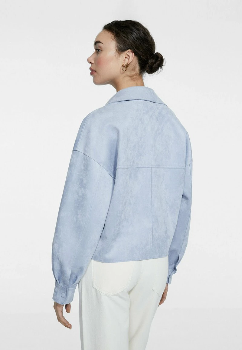 Stradivarius Kunstlederjacke - Light Blue 3 Stradivarius Kunstlederjacke - Light Blue – Bild 3
