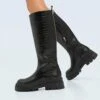 Stradivarius MIT PROFIL - Stiefel - Black