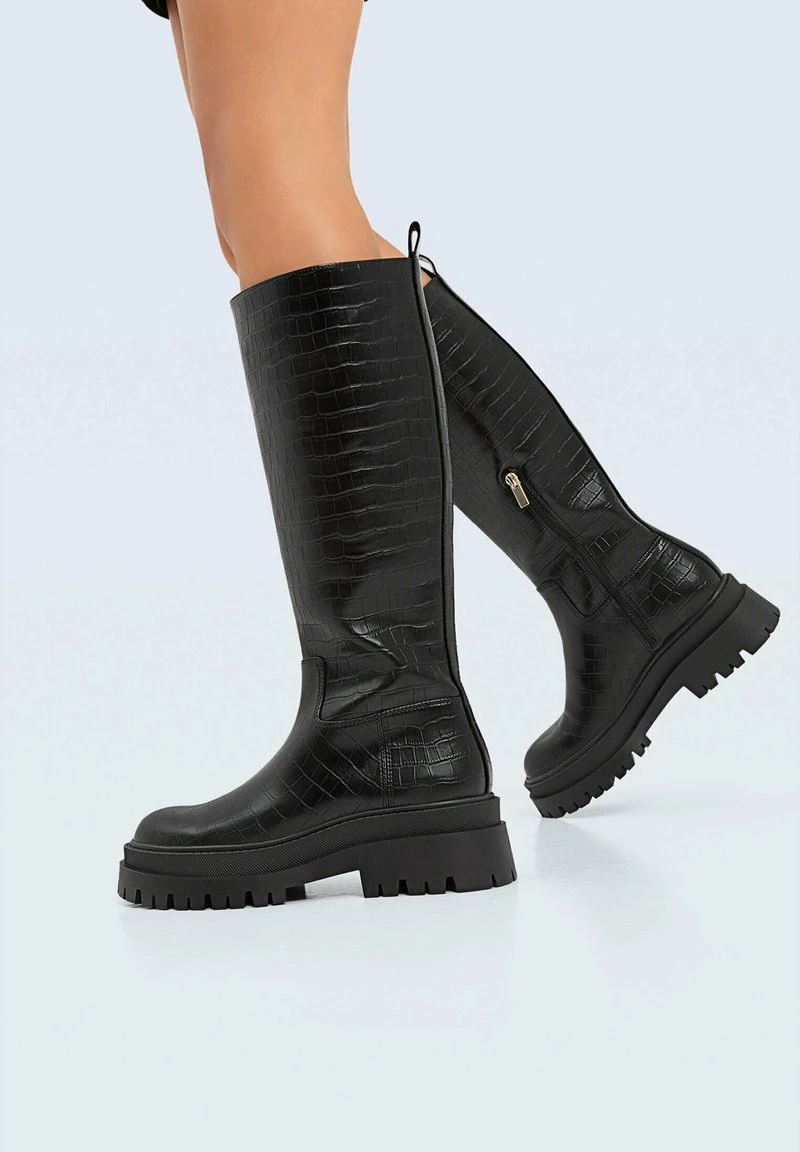 Stradivarius MIT PROFIL - Stiefel - Black 1 Stradivarius MIT PROFIL - Stiefel - Black