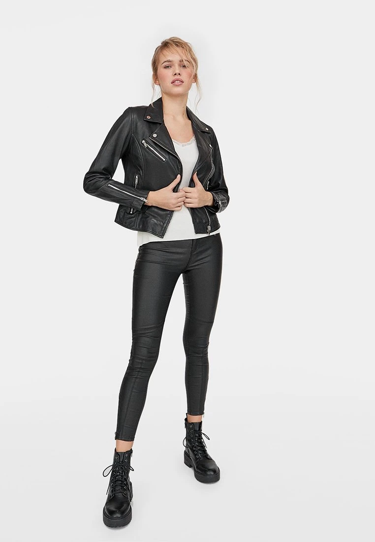 Stradivarius Lederjacke - Black 2 Stradivarius Lederjacke - Black – Bild 2