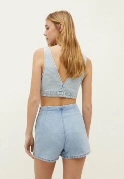 Stradivarius Jeans Shorts - Light-blue Denim -Stradivarius Deutschland Verkaufs-Shop 193093fc4a3f491f84d157be4bf7e679