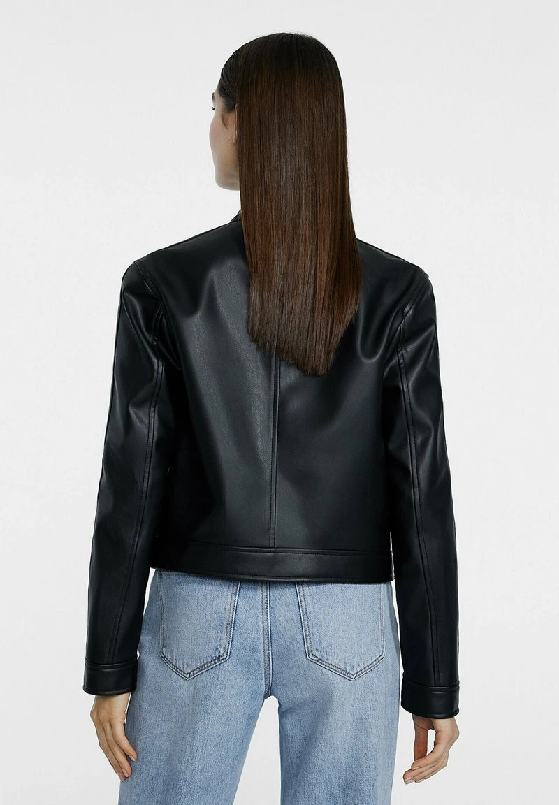 Stradivarius Kunstlederjacke - Black 3 Stradivarius Kunstlederjacke - Black – Bild 3