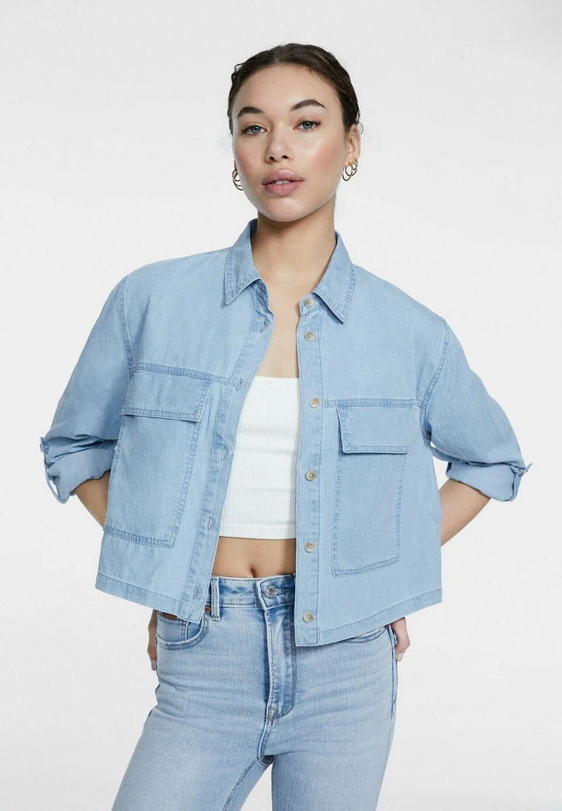 Stradivarius UTILITY - Hemdbluse - Light Blue 1 Stradivarius UTILITY - Hemdbluse - Light Blue