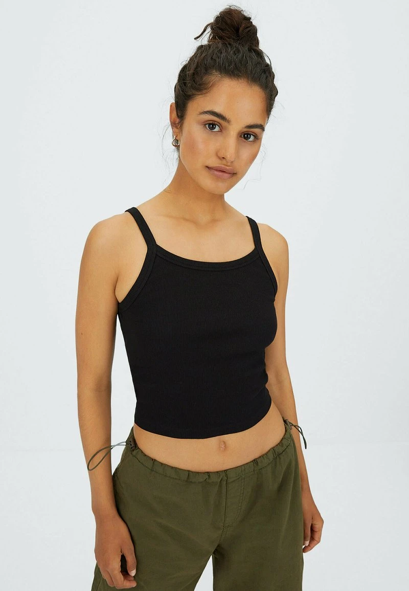 Stradivarius MIT RACERBACK - Top - Black 6 Stradivarius MIT RACERBACK - Top - Black – Bild 6