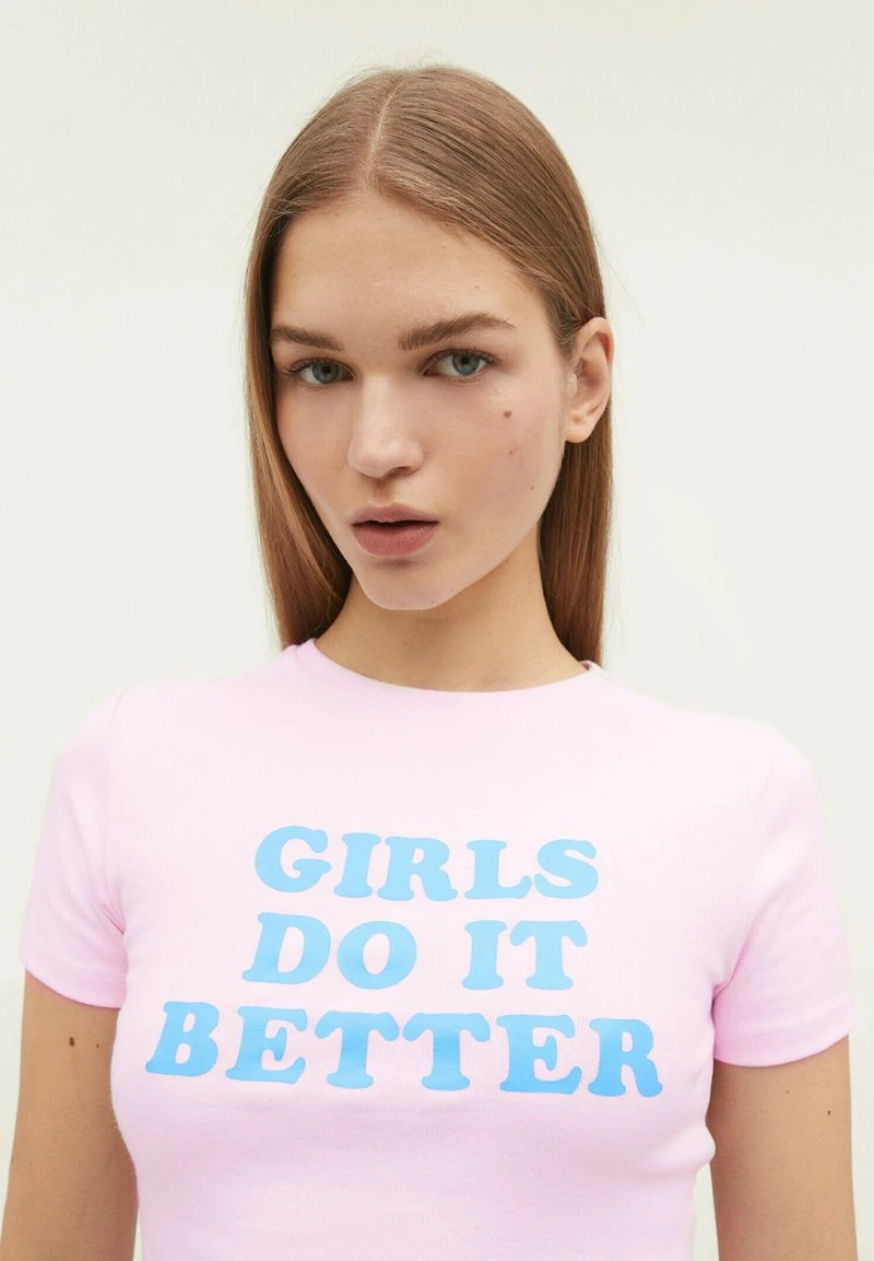 Stradivarius T-Shirt Print - Light Pink 4 Stradivarius T-Shirt Print - Light Pink – Bild 4