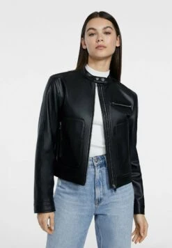 Stradivarius Kunstlederjacke - Black