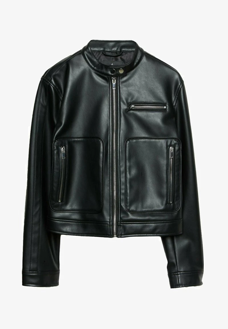 Stradivarius Kunstlederjacke - Black 5 Stradivarius Kunstlederjacke - Black – Bild 5