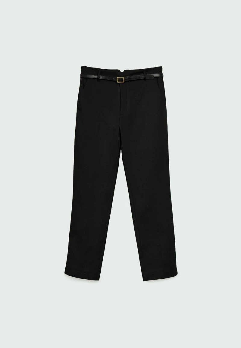 Stradivarius MIT GÜRTEL - Stoffhose - Black 6 Stradivarius MIT GÜRTEL - Stoffhose - Black – Bild 6