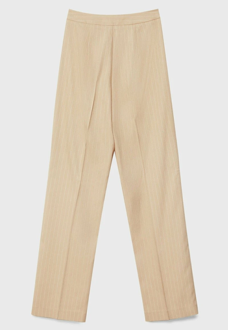 Stradivarius STRIPED SMART - Stoffhose - Beige 6 Stradivarius STRIPED SMART - Stoffhose - Beige – Bild 6