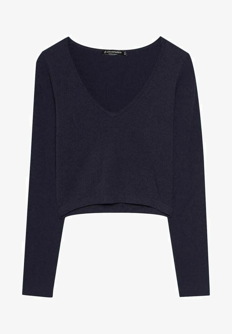 Stradivarius MIT V-AUSSCHNITT - Langarmshirt - Neon Blue 5 Stradivarius MIT V-AUSSCHNITT - Langarmshirt - Neon Blue – Bild 5