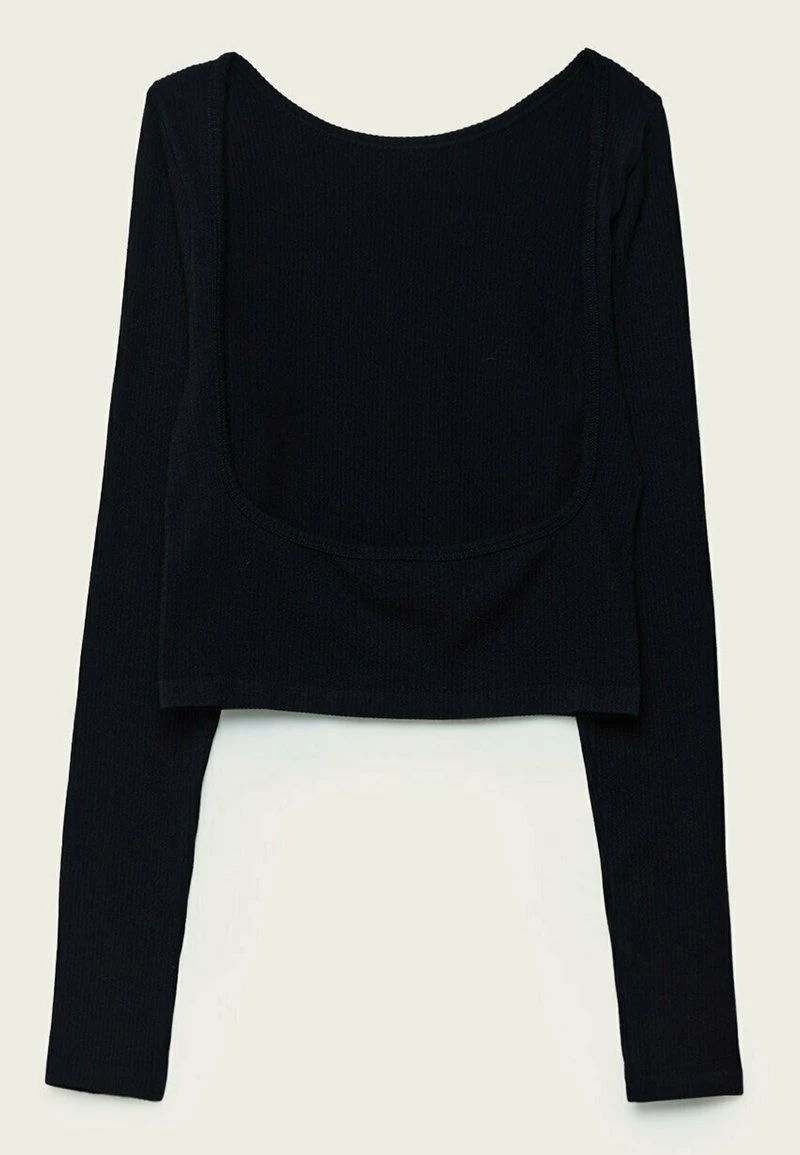 Stradivarius SEAMLESS WITH LOW-CUT BACK - Langarmshirt - Black 6 Stradivarius SEAMLESS WITH LOW-CUT BACK - Langarmshirt - Black – Bild 6