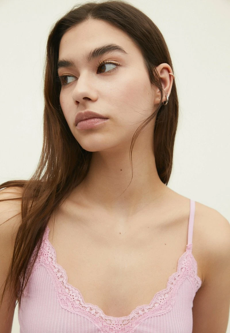 Stradivarius TRIMMED STRAPPY - Top - Light Pink 4 Stradivarius TRIMMED STRAPPY - Top - Light Pink – Bild 4