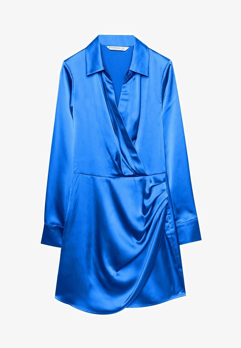 Stradivarius MIT DRAPIERTEM - Cocktailkleid/festliches Kleid - Blue 5 Stradivarius MIT DRAPIERTEM - Cocktailkleid/festliches Kleid - Blue – Bild 5