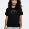 Stradivarius EMBROIDERED - T-Shirt Print - Black