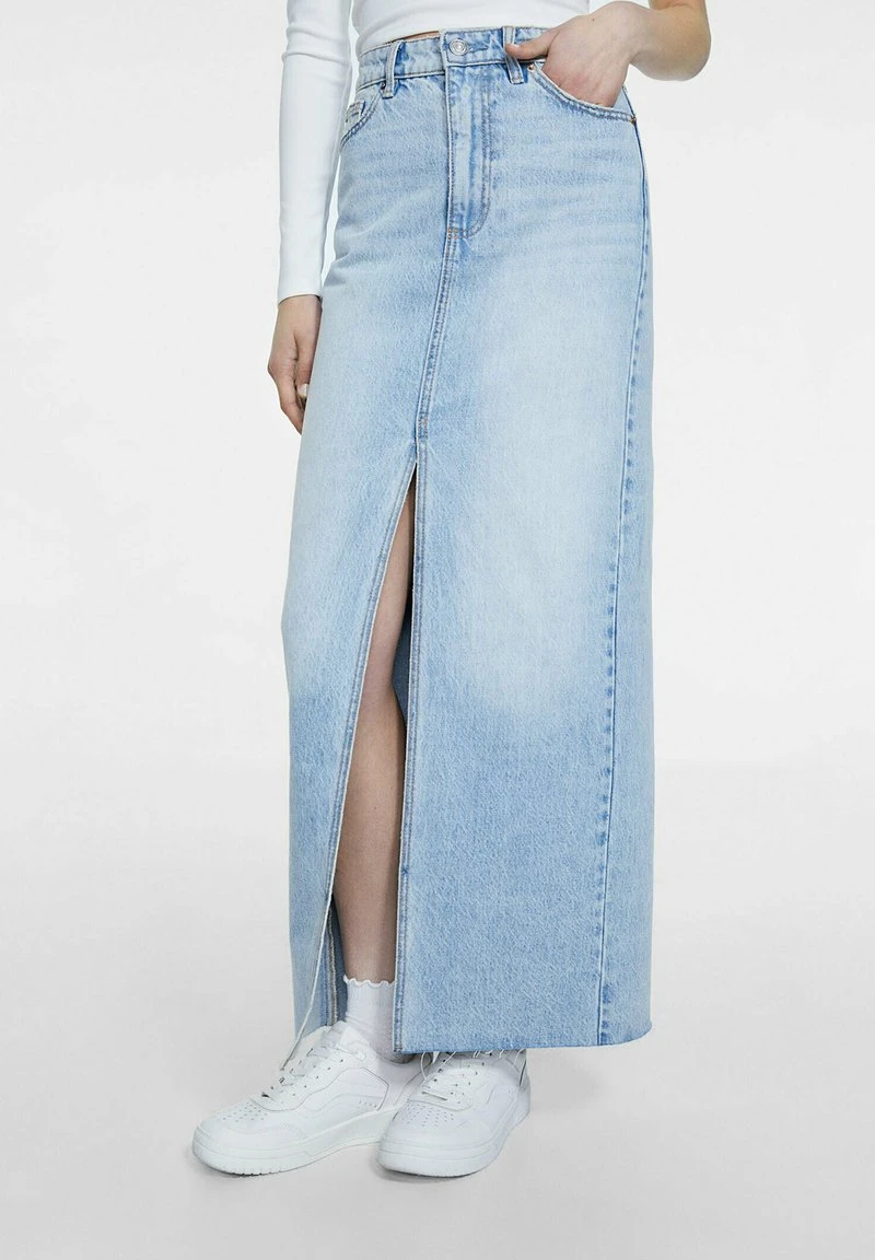 Stradivarius VINTAGE - Maxirock - Blue Denim 1 Stradivarius VINTAGE - Maxirock - Blue Denim